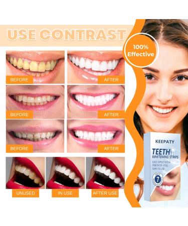 Keepaty Tooth Whitening Strips for Sensitive Teeth - 14 Strips to Remove Smoke Coffee Soda & Wine Stains - 1-Week Treatment - Buy Online on GoSupps.com