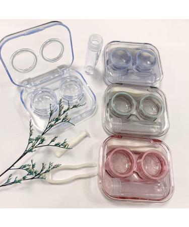Howinn Travel Contact Lens Covers - Cute & Leakage-Proof Mini Storage Set with Tweezers | Portable Contact Lens ETUI in Pink Green Blue & Violet - Ideal for Office & Daily Use - Buy Online on GoSupps.com