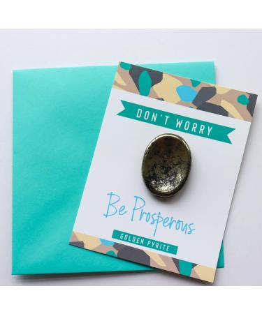 Golden Pyrite Crystal Worry Thumb Stone for Spiritual Stress Relief - Healing Energy, Reiki, Chakra Meditation Gift - Buy Online on GoSupps.com