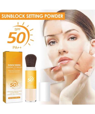 Sun Protection Setting Powder Sun Protection Powder Matte Finish Powder Loose Powder Makeup Foundation Finishing Powder High Definition Gloss Control Powder (1PCS) - Buy Online on GoSupps.com