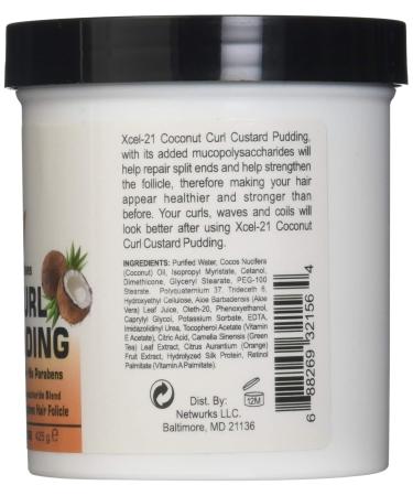 Buy Xcel 21 Coconut Curl Custard Pudding 15 Oz - Perfect for Curly Hair Worldwide Shipping - Buy Online on GoSupps.com
