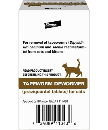 Elanco Tapeworm Dewormer for Cats - 3 Praziquantel Tablets | Effective Treatment for Kittens 6 Weeks+ - Buy Online on GoSupps.com