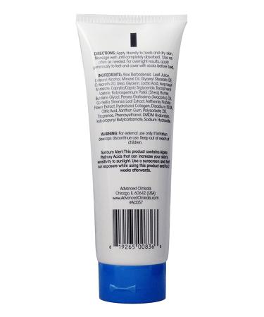 Advanced Clinicals Cracked Heel Cream 8 fl oz - Heal Rough & Dry Skin - Buy Online on GoSupps.com