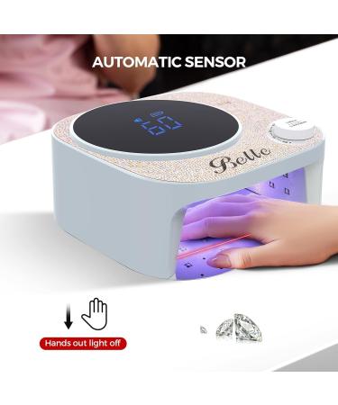 Buy Belle Cordless UV Nail Lamp - Rechargeable LED Gel Nail Light with 4 Timer Modes & Rhinestones | International Shipping Available - Buy Online on GoSupps.com
