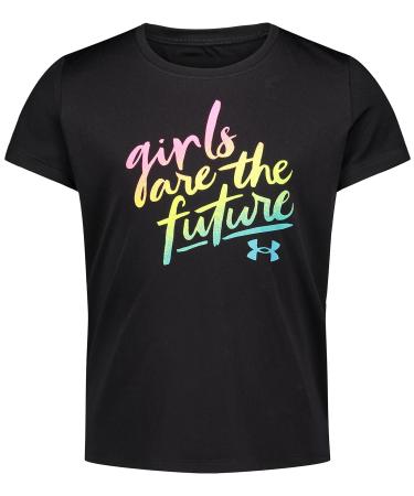 Under Armour Girls' Basic Short Sleeve Graphic Tee Shirt 4 Black