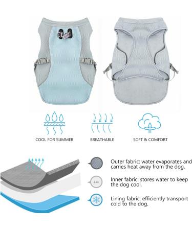 Adjustable Dog Cooling Vest - XL Blue Coat for All Breeds | Summer Heat Relief for Sports & Hot Weather - Buy Online on GoSupps.com
