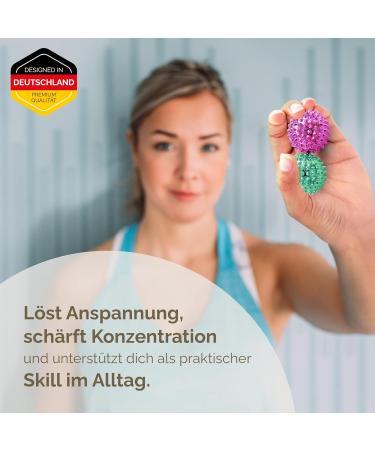 2x DBT Skills Hedgehog Balls | Magnetic Acupressure Stress Relief Ball | Tension Relief & Improved Mobility | Pink/Green | 32mm - Buy Online on GoSupps.com