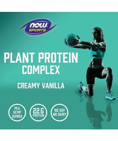Now Sports Nutrition Plant Protein Complex - 22g Creamy Vanilla Powder - 2lb - Buy Online on GoSupps.com