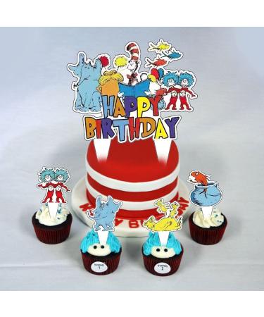 37Pcs Doctor Birthday Party Seuss Party Cake&Cupcake Toppers for Birthday Party Supplies Boys' Theme Birthday Party Decoration - Buy Online on GoSupps.com