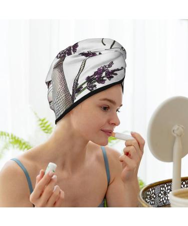 Buy Lavender Microfiber Hair Towel | Soft Super Absorbent Coral Velvet Wrap for Long Curly & Thick Hair - Buy Online on GoSupps.com