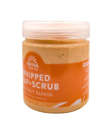 PACHA SOAP Coconut Papaya Whipped Soap Scrub 8 OZ - Luxurious Exfoliating Body Scrub - Buy Online on GoSupps.com