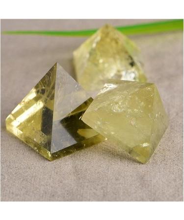 Natural Crystal Rough 3-3.5cm Natural Crystal Citrine Ornaments Pyramid Tower Home Decor Lucky - Buy Online on GoSupps.com