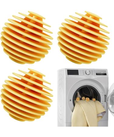 Washing Machine Balls Soft Washing Balls 3 Pcs Machine Ball Softener Tpr Reusable Laundry Balls Quick Drying Washing Balls Deep Cleaning Machine Balls Laundry Softener Balls Yellow - Buy Online on GoSupps.com