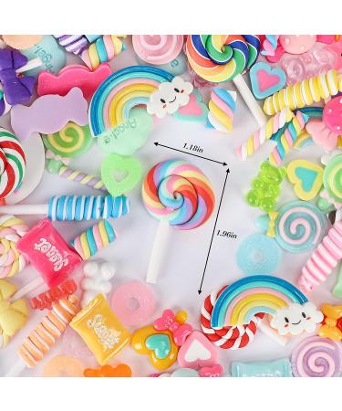 Holicolor 120pcs Slime Charms Resin Fake Candy Set - Kawaii Assorted Sweets for DIY Craft Making - Buy Online on GoSupps.com