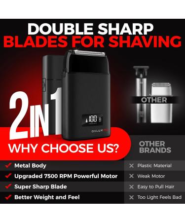 Buy Metal Shell Three Blades Foil Shaver for Men - Dual-Foil Trimmer for Bald Heads | Perfect Gifts for Dad Husband & Him - Buy Online on GoSupps.com