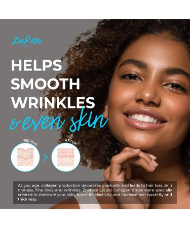Liquid Collagen & Biotin Drops 60,000mcg - Natural USA-Made Supplement for Skin, Nails, Joints & Hair Growth - 10,000mcg Biotin & 50,000mcg Collagen - Buy Online on GoSupps.com