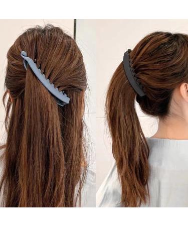 6PCS Banana Hair Clips Large Banana Clips for Women Thin Thick Hair Non-slip Strong Hold Matte Banana Claw Clips for Women Girls Hair Accessories - Buy Online on GoSupps.com