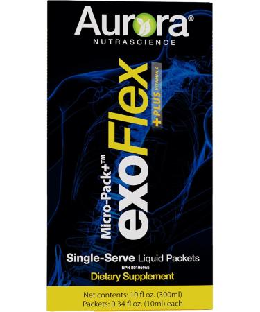 Aurora Nutrascience, Micro-Pack Liposomal exoFlex+ Vitamin C, Joint Support, Eggshell Membrane with BiovaFlex, Curcumin, & Boswellia, 30 Single-Serve Packets - Buy Online on GoSupps.com