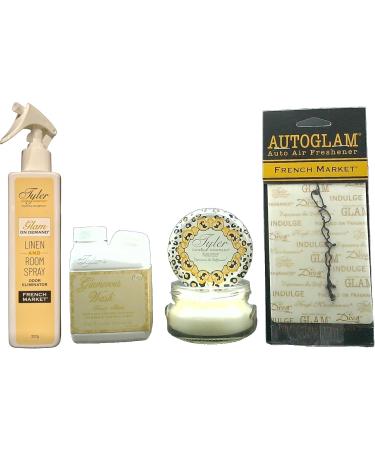 Tyler Candle Company French Market Gift Suite VI - On Demand Room Spray Glamorous Wash & Jar Candle - Buy Online on GoSupps.com