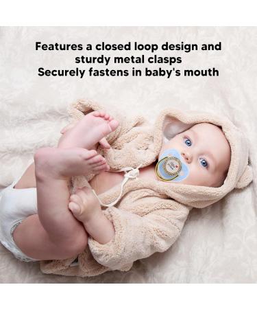 Luxury BPA-Free Baby Pacifier with Rhinestones - Stylish Golden Bling for Newborns (6-18 Months) - Blue - Buy Online on GoSupps.com