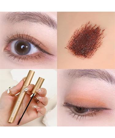 Mascara MakeUp Long Eyelash Mascara AntiSmudge Primer Thick Eyelashes Sweatproof for Sensitive Eyes Women for Performances Swimming Wedding Evening Brown - Buy Online on GoSupps.com
