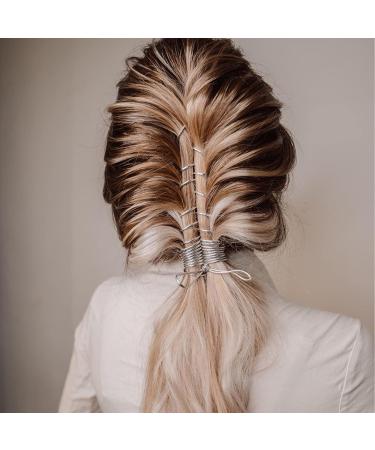 4 Pieces 5M Hair Braiding Strings - Silver Gold Hair Accessory for Braids, Dreadlocks, Styling - Twist Gift Hang Tags - Buy Online on GoSupps.com