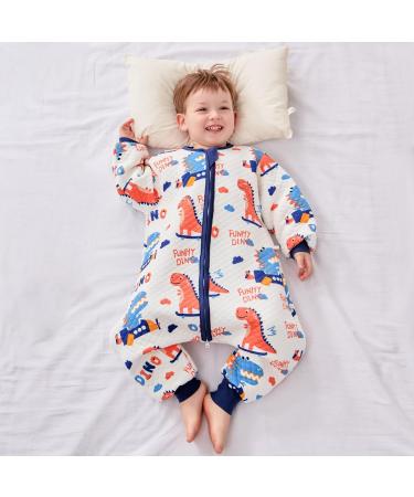 ZIGJOY Toddler Sleeping Bag 1.5 TOG | 100% Cotton Sleep Sack with Feet | All Year Round | Dinosaur Design | 10-13T Baby Boy/Girl Essentials - Buy Online on GoSupps.com