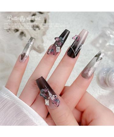 30Pcs Nail Art Rhinestones Butterfly Nail 3D Glitter Nail Art Decorations Nail Stones Nail Jewelry Nail Crystals Nail Multi-color - Buy Online on GoSupps.com