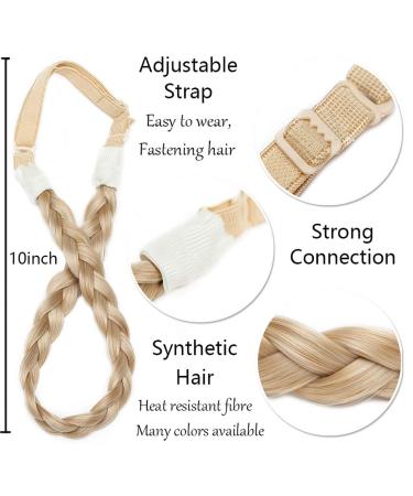 Buy S-Noilite Fashion Hair Extensions - Braided Headband for Women & Girls | Thick & Chunky Hair Braid Accessory in Dark Brown Mix Sandy Brown - Buy Online on GoSupps.com