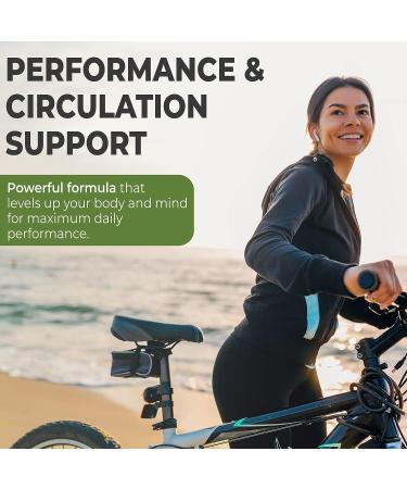 Ginkgo Biloba & Ginseng Korean Red Panax Extract - Brain Memory Supplement for Performance Energy & Immune Support - Nootropic for Mental Function - 60 Capsules - Buy Online on GoSupps.com