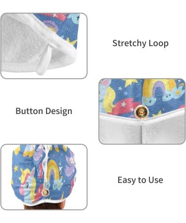 Buy Unicorn Horse Blue Hair Towel 2 Pack | Super Absorbent Quick Dry Hair Turbans for Women & Girls - Buy Online on GoSupps.com