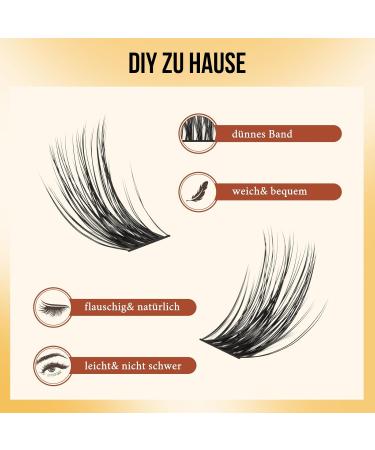 Cluster Lashes Quewel - 168 Piece C Curl Mix Eyelash Extensions (12-18mm) - Soft & Light Volume False Eyelashes for Home Use - Qu33-D-Mix - Buy Online on GoSupps.com