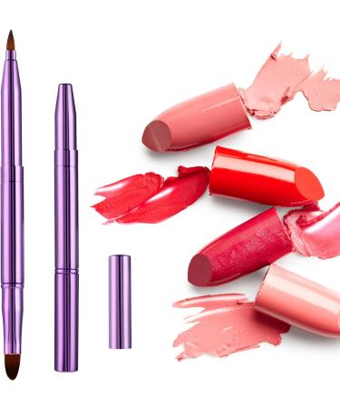 WLLHYF Dual-End Retractable Lip Brush for Lipstick, Eyeshadow, and Foundation - Purple | Women's Makeup Brush - Buy Online on GoSupps.com