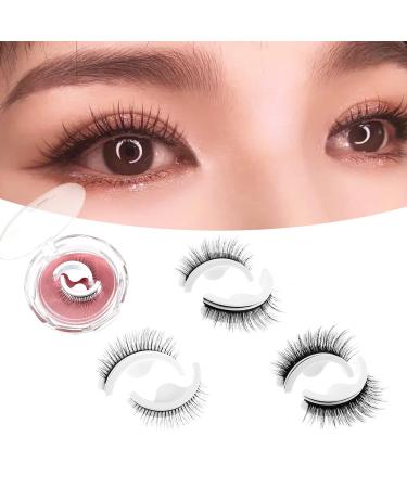 Reusable Self-Adhesive Waterproof Eyelashes - Natural & Bushier - 2 Pairs with Portable Boxes - Perfect Valentine Gift for Women Girls - Buy Online on GoSupps.com