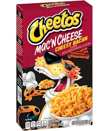 Cheetos Cheesy Bacon Mac 'n Cheese Box 170g | Easy to Cook Pasta with Cheesy Bacon Flavor | American Snacks | 3 Pack - Buy Online on GoSupps.com