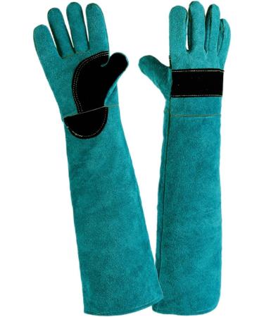 Protective Gloves for Pets - Cut-proof Gloves for Handling Animals Gloves for Handling Pets Dog Protection Gloves with Leather Padding Animal Bite Resistant Care Han 60 Cm-green - Buy Online on GoSupps.com