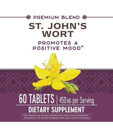 Nature's Way St. John's Wort Extract 450mg - 60 Count | Mood Support Supplement - Buy Online on GoSupps.com