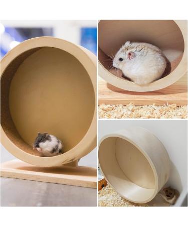 Seahelms Wooden Hamster Wheel - Small Pets Exercise Spinner Wheel (M / 21cm) - Buy Online on GoSupps.com