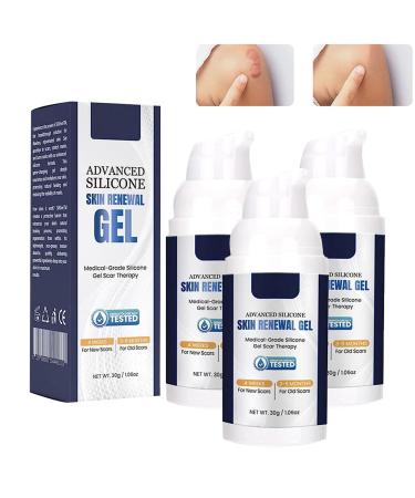Kipisisne SilVive Advanced Silicone Skin Renewal Gel Medical Grade Scar Removal Gel Effectively Removes Surgical Scars Acne Scars and Stretch Marks Suitable for All People (Size : 3pcs)