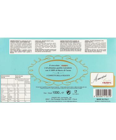  Italian Gourmet E.R. Crispo Confetti Celeste Dark Chocolate Amorini - Light Blue - 1kg + Italian Gourmet Pulp 400g - Buy Online on GoSupps.com