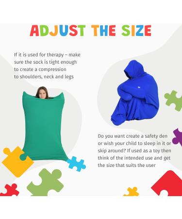 Sensory Owl Full Body Sock - Deep Pressure Stimulation Toy for ADHD, Autism & Anxiety Relief - Small Green Size - Super Soft Lycra Wrap - Sensory Exercise Therapy - Buy Online on GoSupps.com