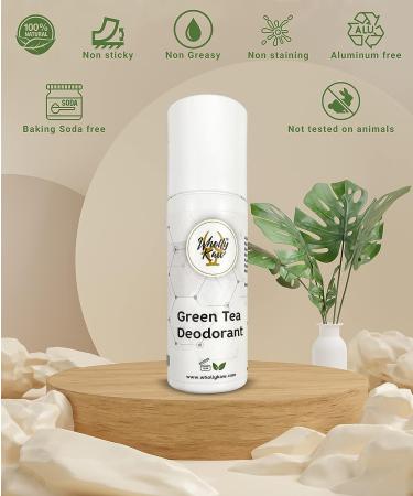 Green Tea Infused Aluminum-Free Natural Deodorant | Dermatologist Tested, Baking Soda Free, Oil Free | 24-Hour Protection, Clean & Fresh Scent - Buy Online on GoSupps.com