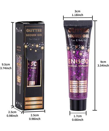 Body Glitter Gel - Colorful Sequin Eyeshadow & Hair Paint for Parties | Festival Makeup & Halloween | Cosmic Sparkle C002 - Buy Online on GoSupps.com