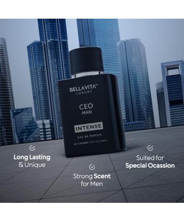 Bellavita Luxury CEO MAN Intense Eau De Parfum | Perfume for men | Bergamot Lavender Orchid Woody & Musky Vegan & Cruelty-Free | Gift For him | 100 ML (3.38 FL. OZ.) - Buy Online on GoSupps.com