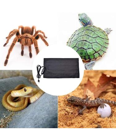 USB Reptile Heating Pad Mat with Temperature Control Fits for Turtle Snakes Lizard Gecko Spider Crawler - Safety Aquarium Tortoise Heat Mat Thermostat 17X23CM (8.5 watt) (Black) - Buy Online on GoSupps.com