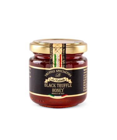 La Rustichella - Black Truffle Honey - Small ( 140g, 4.9 Oz ) - Vegan , Gluten Free , Cholesterol Free 4.9 Ounce (Pack of 1)