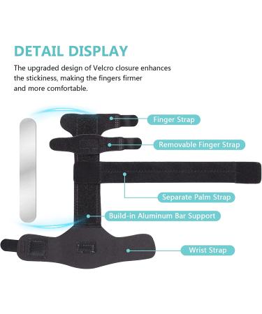 Adjustable 2 Finger Splint for Trigger Finger & Arthritis - Small-Medium Size - Wrist Brace Support for Sprains & Injuries - Metal Straightening Immobilizer - Pack of 1 - Buy Online on GoSupps.com