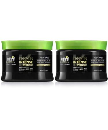 Keratin Repair Hair Mask - Keratin-Infused Anti-Frizz Moisturizing Hair Mask - Deep Conditioning and Repair Treatment for Straightened Dry and Damaged Hair - Sodium Chloride Free - 11.8 Fl Oz (Pack of 2)