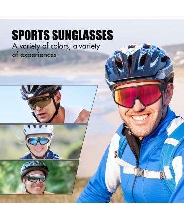 Aeike Polarized Sunglasses - Men's & Women's Bike Glasses with TR90 Frame & 3 Echo Liners - Perfect for Cycling Running & Outdoor Activities - Buy Online on GoSupps.com