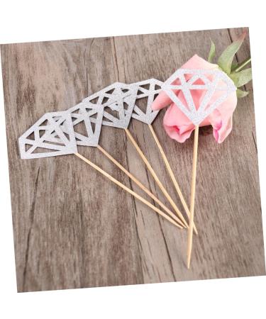 Vaguelly 150 Pcs Gold Diamond Topper Fruitcakes Wedding D cor Cake Diamonds Wedding Diamond Glitter Diamond Home Ornament Fruit Cake Glitter Wedding Cupcake Picks Commemorate Toothpick - Buy Online on GoSupps.com